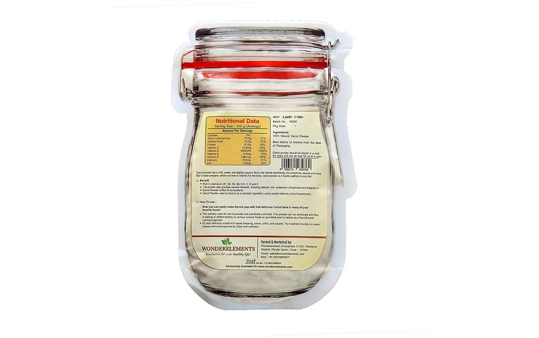 Wonderelements Carrot Powder    Jar  150 grams